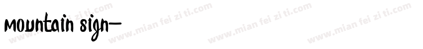 mountain sign字体转换
